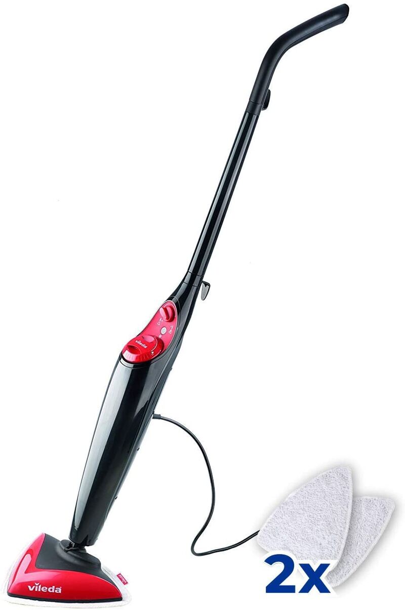 A steam mop (steam cleaner)